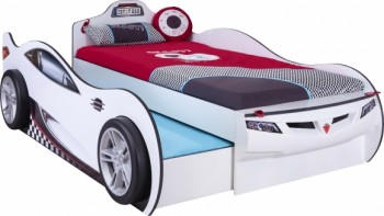 CARBED Кровать-машина Coupe с выдвижной кроватью White 20.03.1310.00 в Хорошем - horoshee.mebel54.com | фото