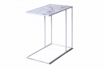Журнальный столик Stone 018 (Прямоугольный) Металл/Керамика 500 Белый в Хорошем - horoshee.mebel54.com | фото