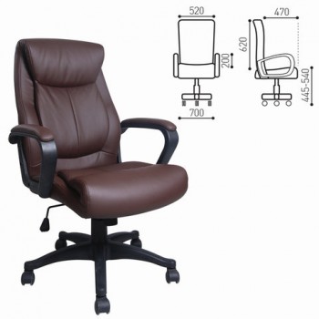 Кресло офисное BRABIX Enter EX-511 (коричневый) в Хорошем - horoshee.mebel54.com | фото