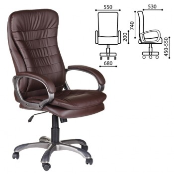 Кресло офисное BRABIX Omega EX-589 (коричневое) в Хорошем - horoshee.mebel54.com | фото