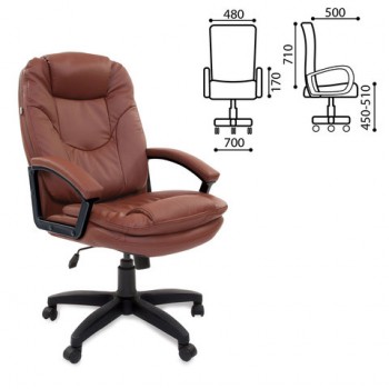 Кресло офисное BRABIX Trend EX-568 (коричневый) в Хорошем - horoshee.mebel54.com | фото