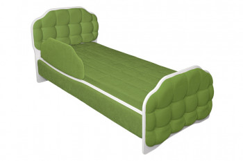 Кровать 170 Атлет 76 Зелёный (мягкий бортик) в Хорошем - horoshee.mebel54.com | фото