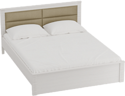 Кровать Элана 1400 с основанием Бодега белая в Хорошем - horoshee.mebel54.com | фото