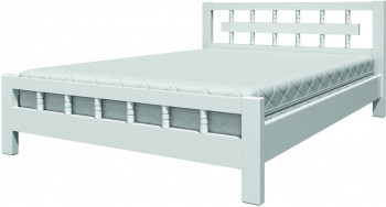 Кровать Натали-5 из массива сосны 1200*2000 Белый античный в Хорошем - horoshee.mebel54.com | фото