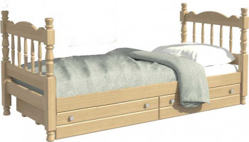 Кровать одинарная Аленка из массива сосны 800*1890 Сосна в Хорошем - horoshee.mebel54.com | фото