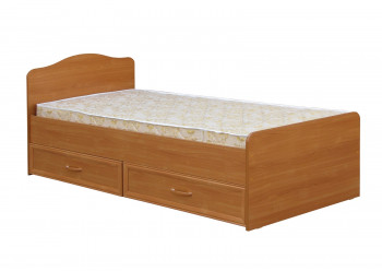 Кровать одинарная с ящиками 800-1 без матраса (круглые спинки) Вишня Оксфорд в Хорошем - horoshee.mebel54.com | фото