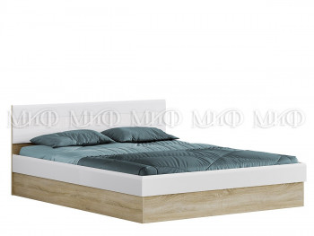 Кровать с подъемным механизмом 1,4 спальня Фортуна (Дуб сонома/белый глянец) в Хорошем - horoshee.mebel54.com | фото