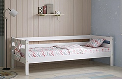 Кровать Соня Вариант 2 с задней защитой Белый полупрозрачный в Хорошем - horoshee.mebel54.com | фото