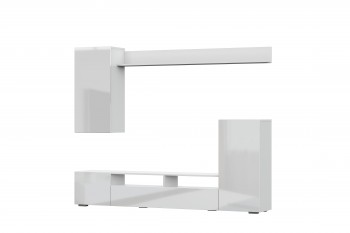 Мебель для гостиной МГС 4 (Белый/Белый глянец) в Хорошем - horoshee.mebel54.com | фото