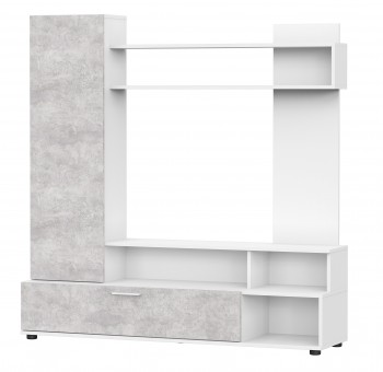 Мебель для гостиной "МГС 9" Белый / Цемент светлый в Хорошем - horoshee.mebel54.com | фото