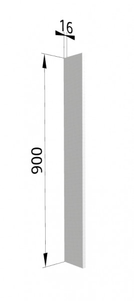 Панель торцевая (для шкафа верхнего торцевого высокого) ВПТ 400 Ройс (Графит софт) в Хорошем - horoshee.mebel54.com | фото