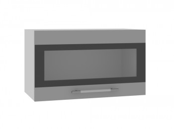 Ройс ГВПГСФ 600 Шкаф верхний горизонтальный (Графит софт/корпус Серый) в Хорошем - horoshee.mebel54.com | фото