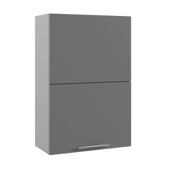 Ройс ПГПМ 600 Шкаф верхний Blum Aventos HF (Графит софт/корпус Серый) в Хорошем - horoshee.mebel54.com | фото
