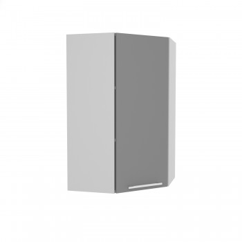 Ройс ВПУ 550 Шкаф верхний угловой высокий (Графит софт/корпус Серый) в Хорошем - horoshee.mebel54.com | фото