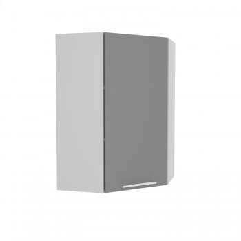 Ройс ВПУ 600 Шкаф верхний угловой высокий (Графит софт/корпус Серый) в Хорошем - horoshee.mebel54.com | фото