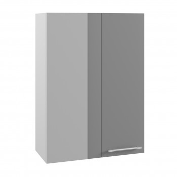 Ройс ВПУ 650 Шкаф верхний угловой высокий (Графит софт/корпус Серый) в Хорошем - horoshee.mebel54.com | фото