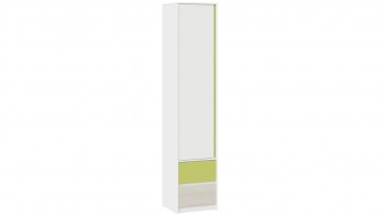 Шкаф для белья комбинированный «Сканди» Дуб Гарден/Белый/Зеленый в Хорошем - horoshee.mebel54.com | фото
