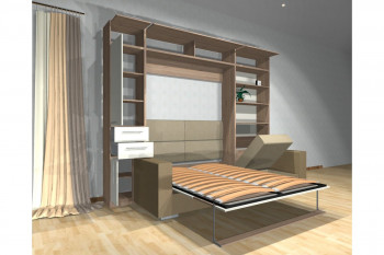 Шкаф-кровать с диваном Каролина в Хорошем - horoshee.mebel54.com | фото