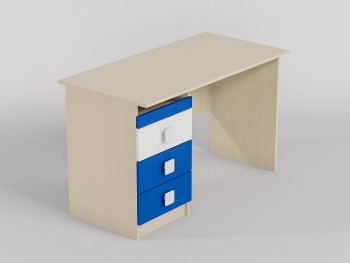 Стол (прямая столешница) Скай люкс (Синий/Белый/корпус Клен) в Хорошем - horoshee.mebel54.com | фото