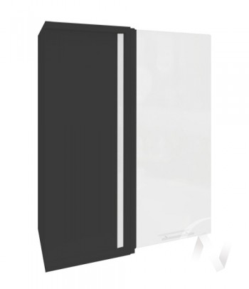 Угловой шкаф Валерия-М ШВУ 699 (Белый металлик/Венге/верхний/высокий) в Хорошем - horoshee.mebel54.com | фото